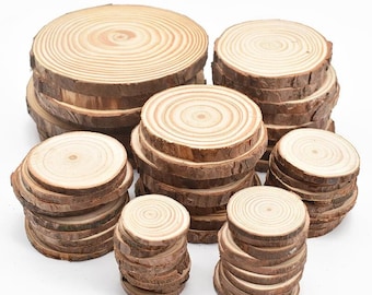 Natural Wood Slice | Pine Wood Rounds | Wood Rounds For DIY Crafts, Wedding Decor, Party Decorations, Painting Projects & Christmas Craft