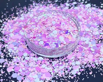 50g Chunky Glitter for Resin Decor, Nail Art, Epoxy Crafting | Sparkly Glitter Ideal for DIY Projects, Crafts, Nail Art, Card Making & More
