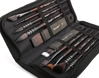 Set of 10 Watercolor Paint Brushes | Art Brushes for Watercolor, Gouache & Acrylic | Artist Brushes for Painting, Calligraphy, Art and More