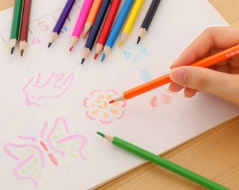 Colored Pencils 12 Colors Art Painting Drawing Pen Wood Colour Pencils Kit School Supplies For Kids Adult Coloring Pencils