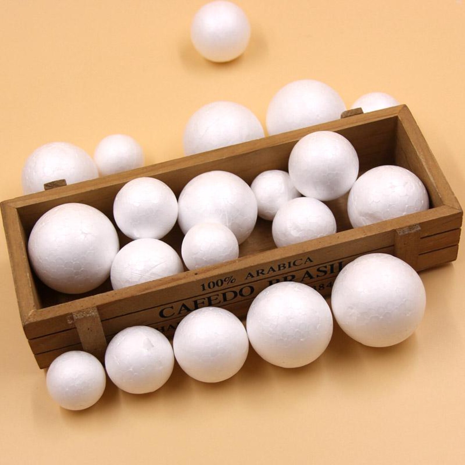 20-pcs Polystyrene Styrofoam Balls | White Foam Balls for Christmas ...