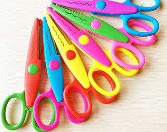 Premium Kids Craft Scissors 6-Set Unique Designs | Safe Edges | Scrapbooking, Albums, Decor Projects | Perfect Gift for Creative Children