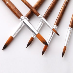 12 pinceaux de précision | Pinceaux pour aquarelle, gouache et acrylique | Pinceaux aquarelle pour la finition, la peinture, la calligraphie et bien plus