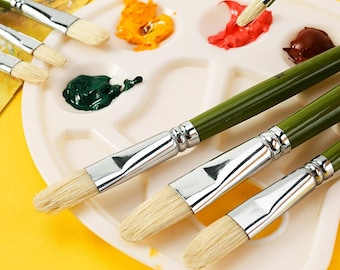 Premium 6pc Oil Painting Brushes | High-Quality Art Supplies | Paint Brushes For Watercolor, Acrylic, Oil Painting, Drawing & Painting
