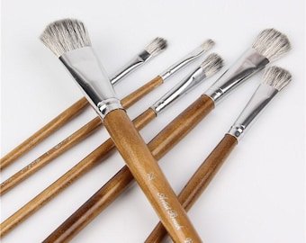 Set of 6 Watercolor Brushes | Paintbrushes for Watercolor, Gouache & Acrylic | Art Brushes for Painting, Calligraphy, Crafts and More | Gift