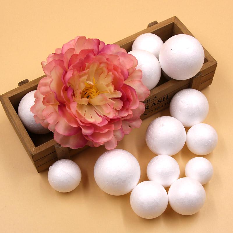 Luzhengyang 100 palline bianche in polistirolo espanso a mezza sfera, per Natale, bambini, artigianato, 20 mm