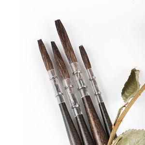 Pincéis de aquarela | Pincéis de pelo de esquilo para aquarela | Pincéis de artista para pintura, caligrafia e arte | Pincéis de pintura para presente de artista