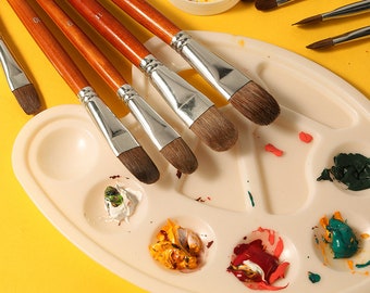 Ensemble 4 Pinceaux-peignes Pour Peinture Acrylique Et Huile - Poignée Bois Ergonomique - Pour Effets Texture Et Détails