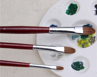 Premium 6-Piece Oil Painting Brushes Set with Long Birch Handles | High-Quality Professional Acrylic & Drawing Art Supplies Kit