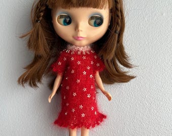 Blythe Star Mohair Rot Strickkleid