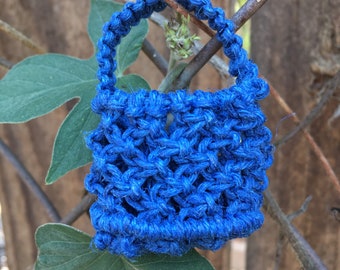 Hemp Macrame purse for Blythe doll