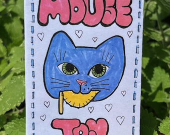Hier kannst du eine Maus als Spielzeug für dein Cat Zine basteln
