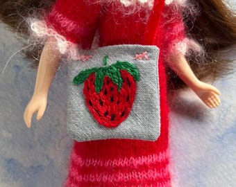 Strawberry Tote Bag for Blythe Doll