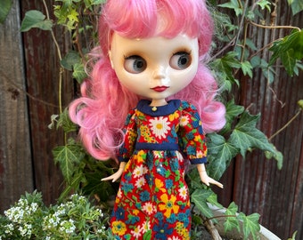 Blythe doll vintage corduroy dress
