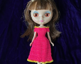 Blythe Doll Hot Pink Lady Kleid