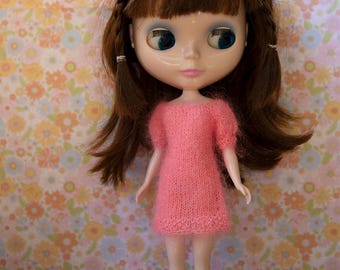 Blythe Handstricken Mohair Mini Kleid
