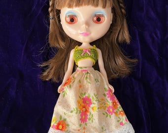 Blythe Doll Perlen Rock und Bralette Ensemble