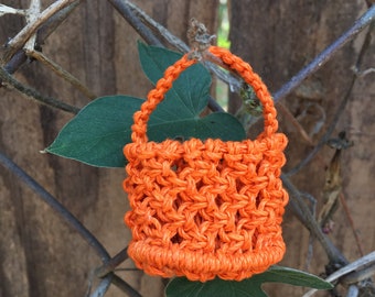 Hemp macrame purse for Blythe doll