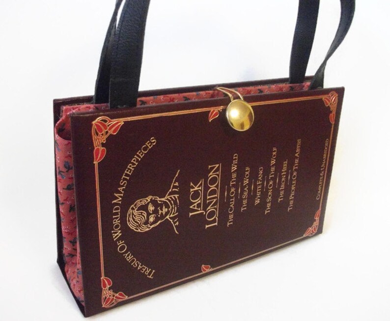 Book Purse Jack London Book Handbag Upcycled Book Bag Vintage Trendy