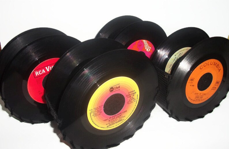 Vintage Vinyl Record Storage Container Office Desk Accessories Etsy