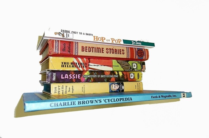 Floating Invisible Book Shelf Do It Yourself Encyclopedia Etsy