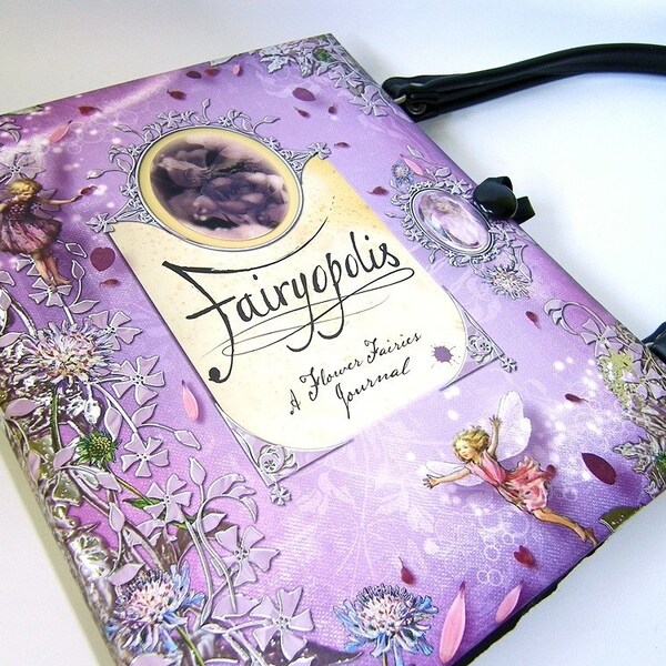 Handmade Fairyopolis Book Purse: Altered Book Handbag