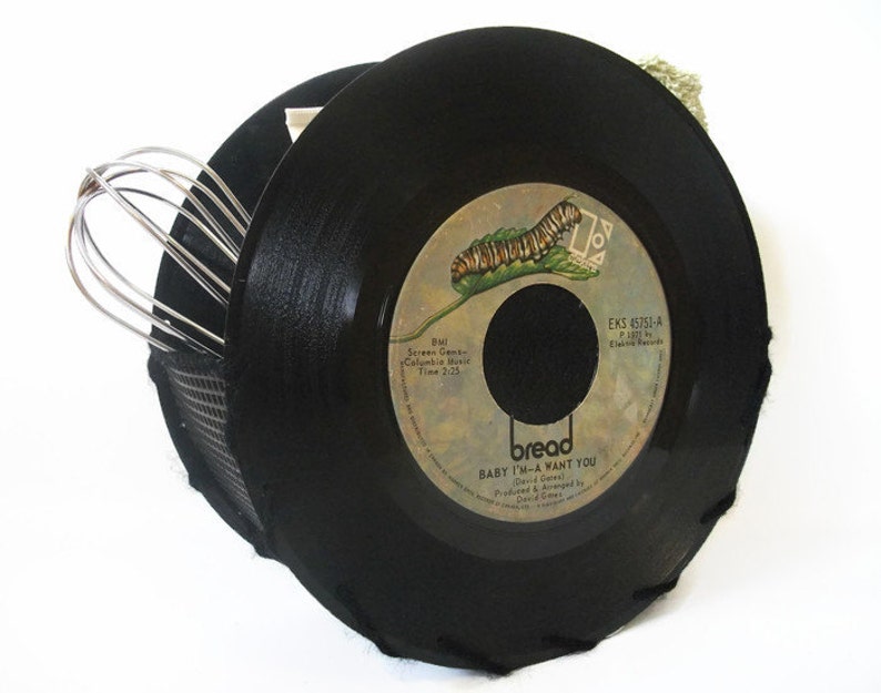 Vintage Vinyl Record Storage Container Office Desk Accessories Etsy