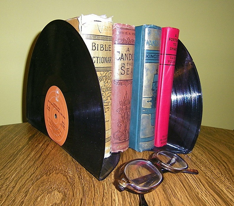 Record Bookends Book Ends for Office Desk Accessories Vintage Etsy