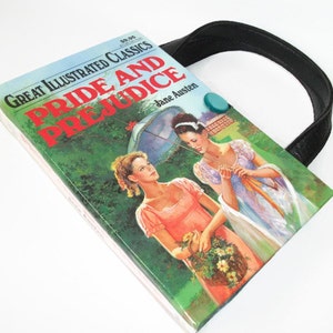 Book Purse Jane Austen Pride and Prejudice Book Handbag, Altered Recycled Book, Handmade Clutch image 1