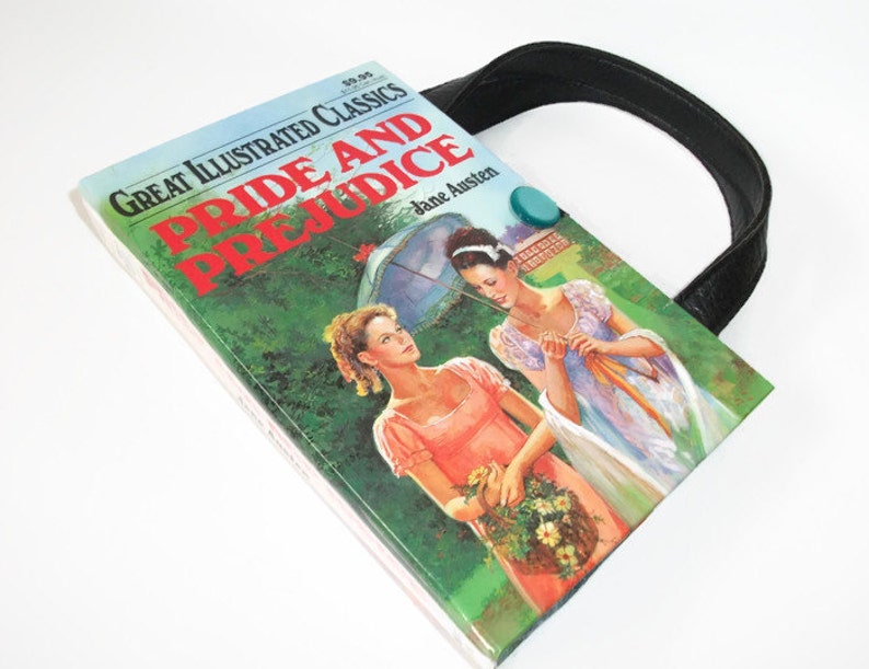 Book Purse Jane Austen Pride and Prejudice Book Handbag, Altered Recycled Book, Handmade Clutch image 1