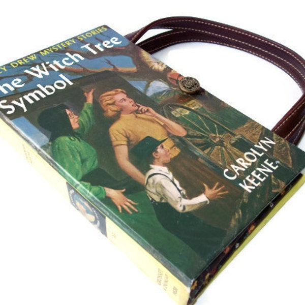 Book Purse Nancy Drew The Witch Tree Symbol Book Handbag Upcycled Book Bag Gift Idea