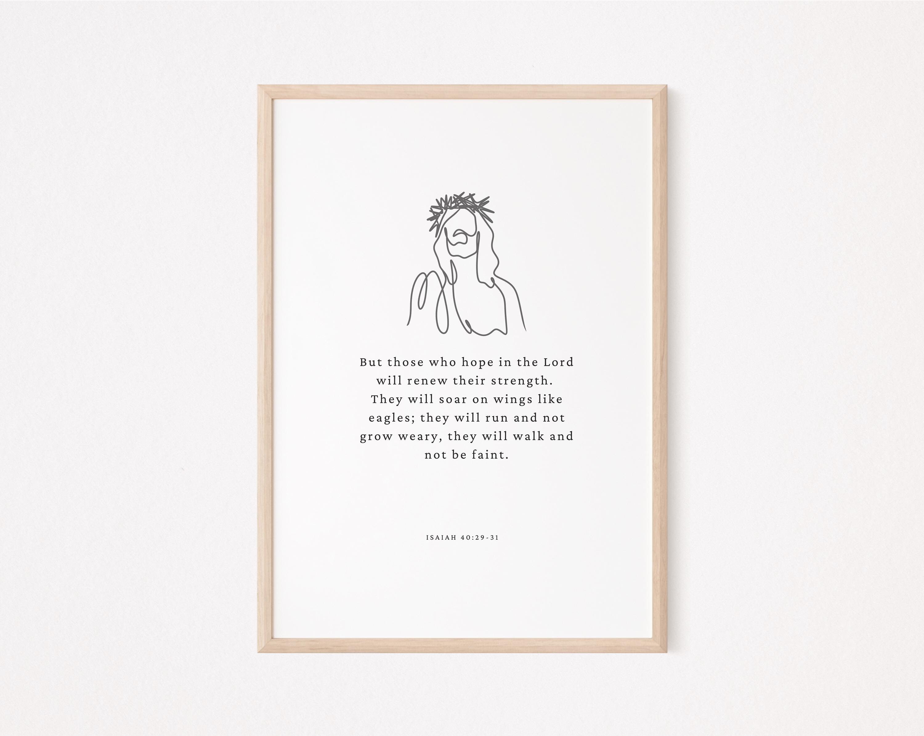 Those Who Hope in the Lord Will Renew Their Strength Scripture Wall Art ...