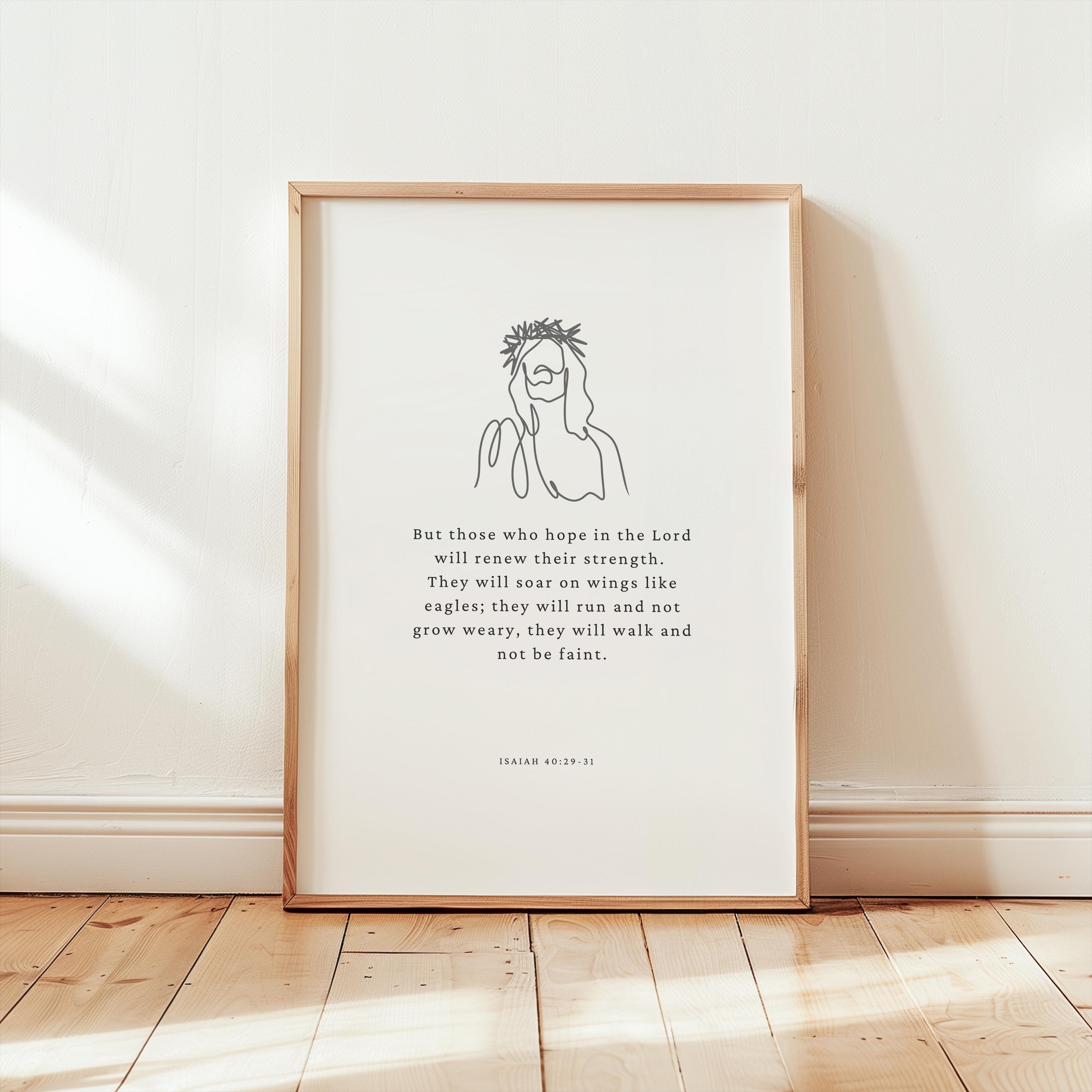 Those Who Hope in the Lord Will Renew Their Strength Scripture Wall Art ...