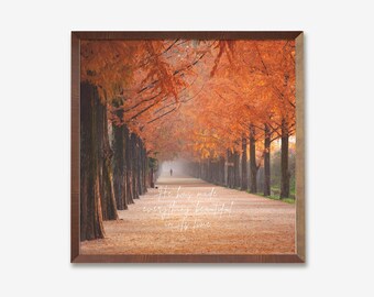 Christliche Wandkunst, Herbst Christliches Wohnkultur, Bibel Vers Herbst Poster, Er hat alles schön gemacht in seiner Zeit Schrift Kunstdruck