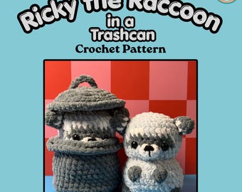 Ricky the Raccoon | in a Trashcan | Crochet Pattern