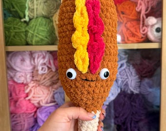 Carnival Snack | Corn Dog | Crochet Pattern