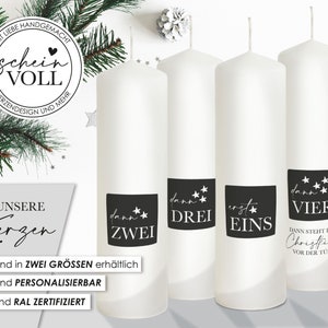 Advent candle with number - Christmas candle - Christmas decoration - Christmas - Advent candle - Gift candle - Christmas