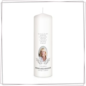 Mourning candle picture vintage - personalized - Mod 10 - gift candle - memory of the deceased - candle mourning