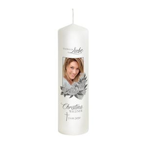 Mourning candle personalized with photo - model eternal love - gift candle - memory of the deceased - candle for mourning