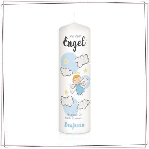Mourning candle for star children - little angel personalized - gift candle - memory of the deceased - mourning candle