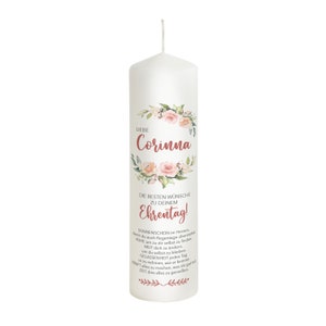 Birthday candle flowers personalized - model Corinna - birth - gift - birthday present - candle for birthday - children