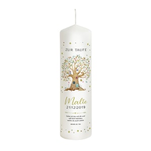Baptism candle boy tree of life personalized - model Malte - baptism candle - gift for baptism - personalized gifts - godparent candles