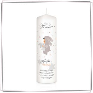 Mourning candle for star children - personalized star - gift candle - remembrance of the deceased - mourning candle