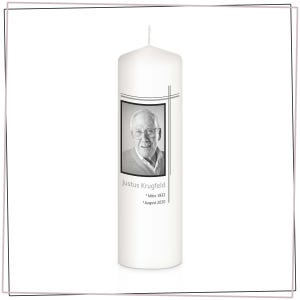 Mourning candle photo modern - personalized - Mod 6 - Gift candle - Remembrance of the deceased - Candle mourning