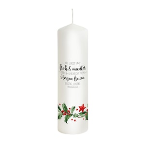 Christmas candle Christmas branch model Herzensfreude - Christmas decoration - Christmas - Advent candle - gift candle - Christmas