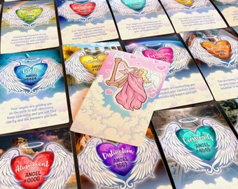 RETIRING SOON | Angel Heart Messages Oracle Deck | Numerology | Ascended Masters | Blessings | Guidance | Soulmates | Empowerment | 53 Cards