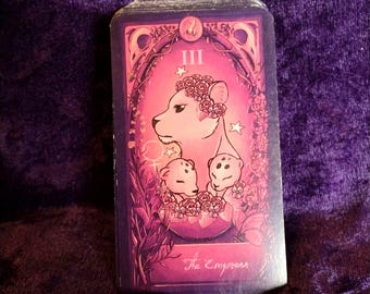 Fae & Ferns Tarot | 1st Edition | 78 Cards | Edged in Black Markers | PRE-OWNED