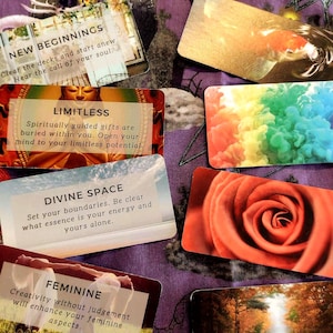 Peace & Inspiration Oracle Deck | 42 Mini Cards | Easy Keywords | PRE-OWNED