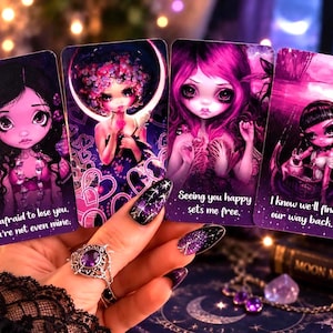 4 LEFT: Indigo Moon Love Confessions Oracle Deck | Twin Flames & Hidden Feelings | 53 Cards