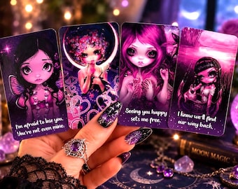 4 LEFT: Indigo Moon Love Confessions Oracle Deck | Twin Flames & Hidden Feelings | 53 Cards
